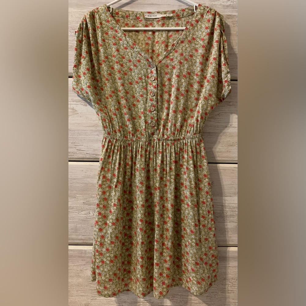 Blue Bird Sleeveless Dress